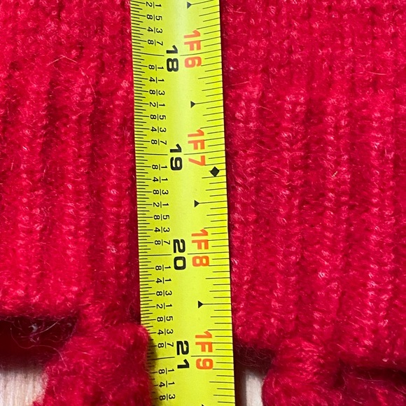 Kate Spade Broome Street Red Airy Alpaca Tassel Oversize Sweater - Picture 5 of 6